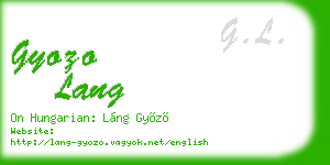 gyozo lang business card