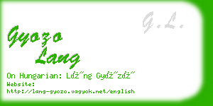 gyozo lang business card